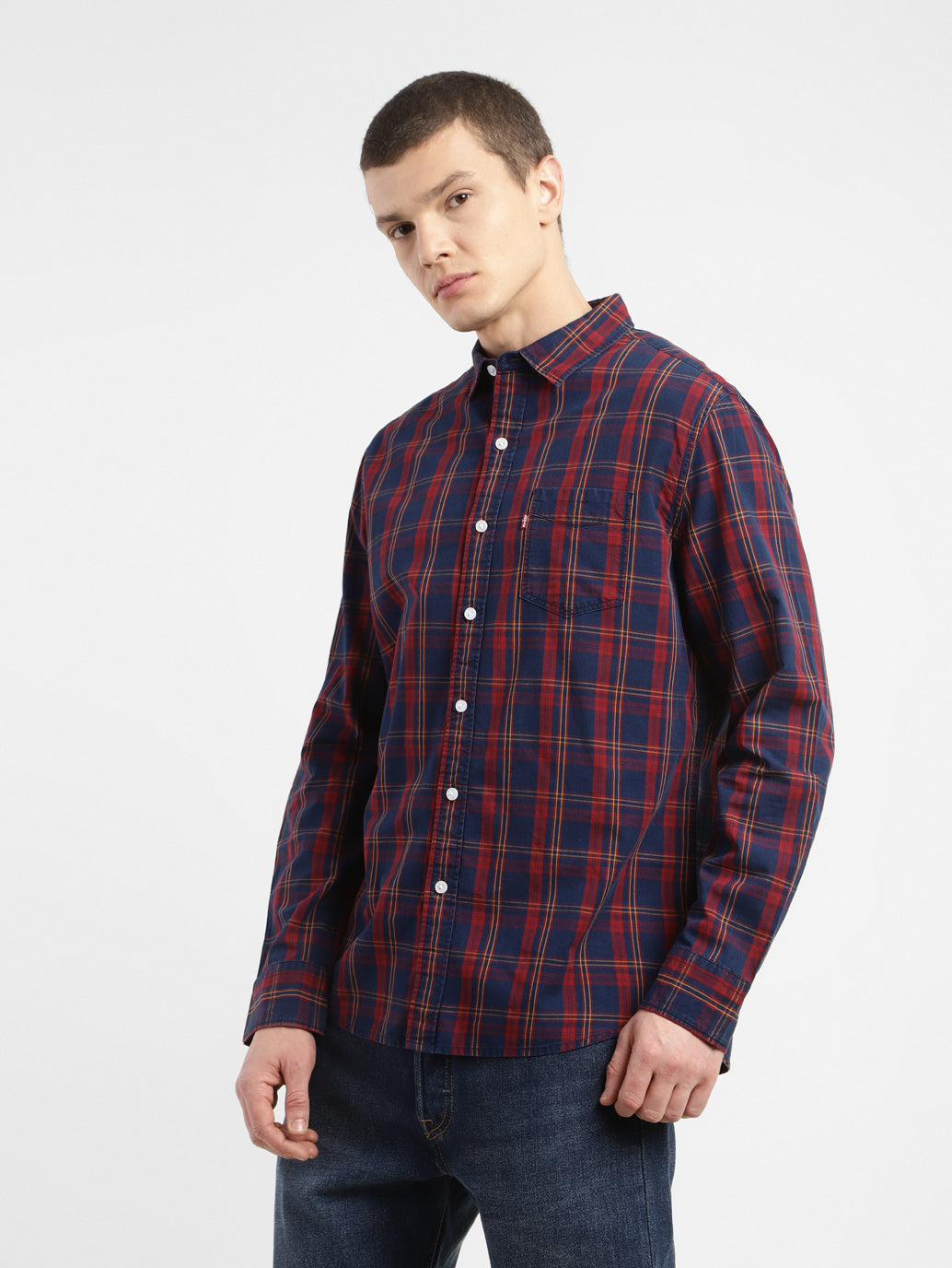 Men's Checkered Slim Fit Shirt - f9ed2dac-10a2-40b7-8596-1d375f56dd0b View