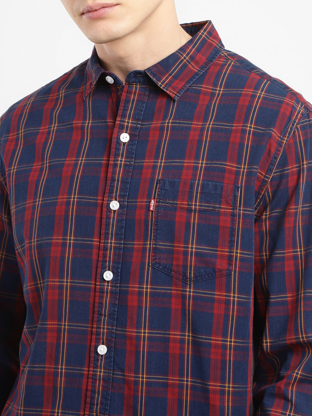 Men's Checkered Slim Fit Shirt - 412b7a2e-eda3-4101-b406-45a0f4717d1f View
