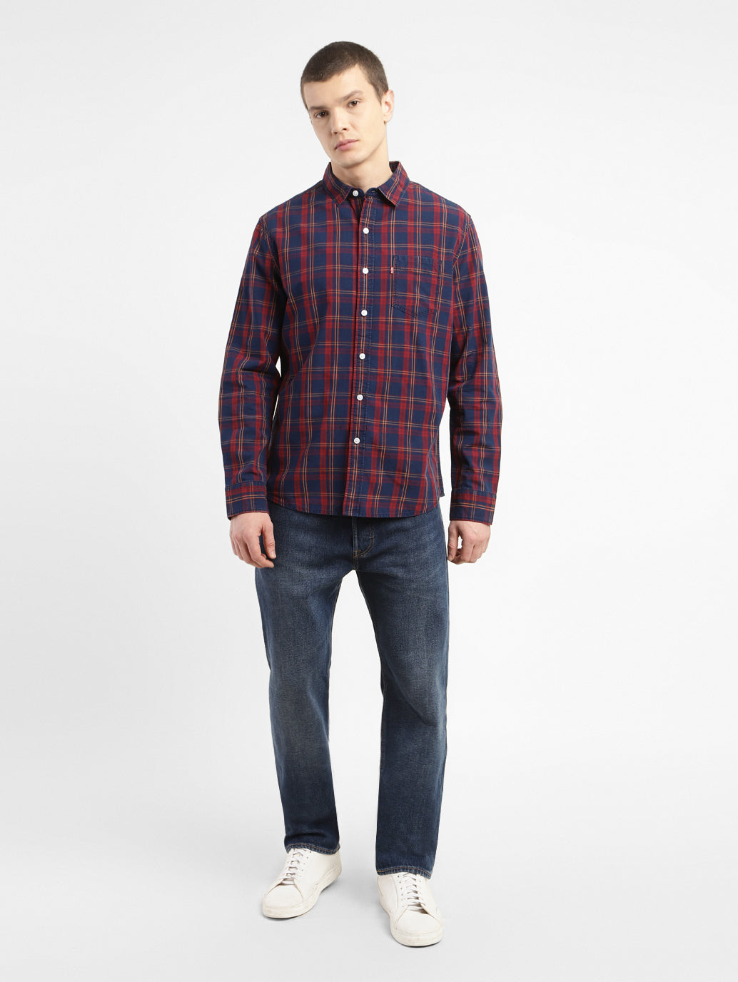 Men's Checkered Slim Fit Shirt - 919549f0-6d3e-4ad7-bf42-996635ce27b0 View