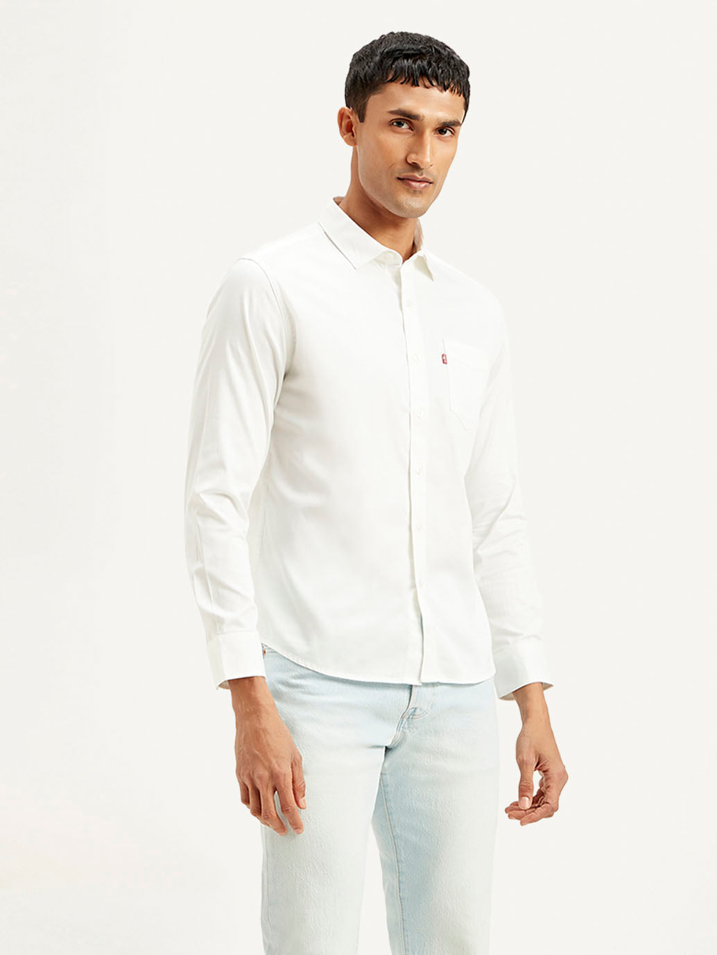 Men's Solid Slim Fit Shirt - Side View