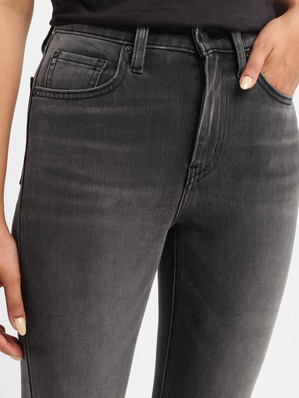 Women's 725 Grey Flared Fit High Rise Jeans - 12c56e19-a369-495a-bd5b-b6a49e3e6836 View
