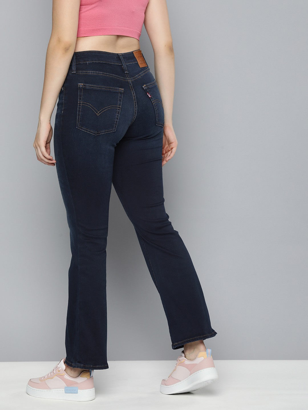 Women's 725 Blue Flared Fit High Rise Jeans - 3 View