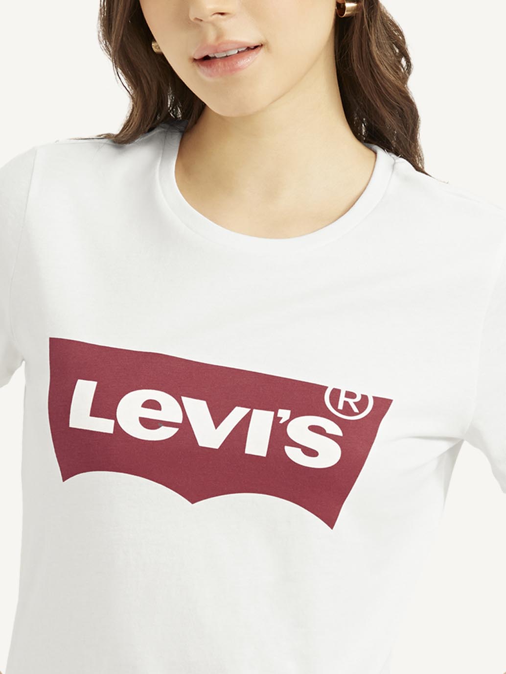 Women's Brand Logo Crew Neck T-Shirt - Detail View
