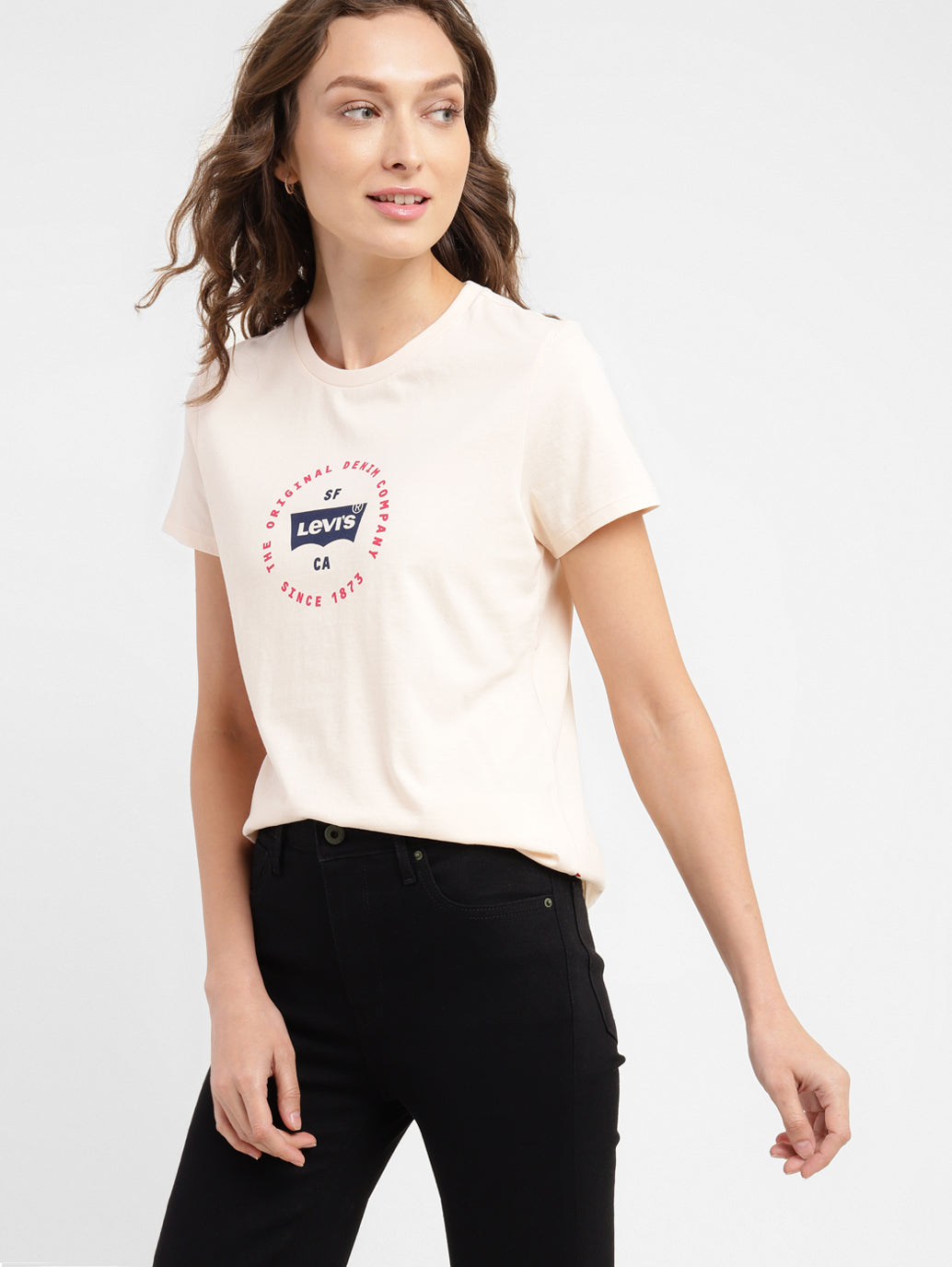 Women's Brand Logo Slim Fit T-shirt - f48d828b-05ec-4755-a89f-9b47374cae95 View