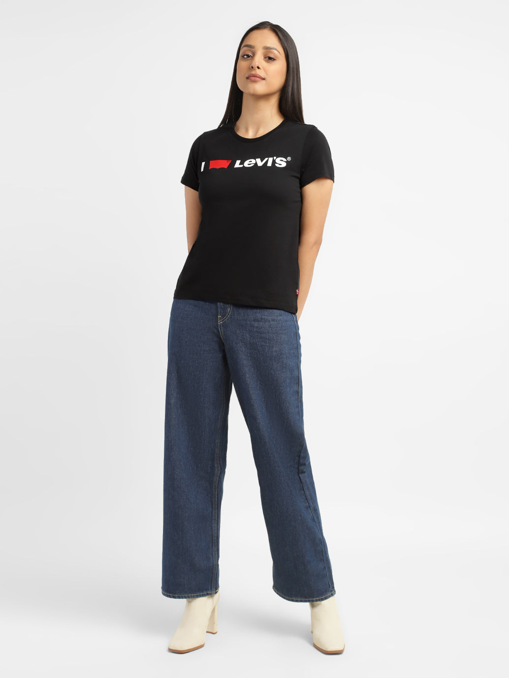 Women's Brand Logo Regular Fit T-shirt - c2267301-819f-4615-87b8-1bf0661d6a0b View