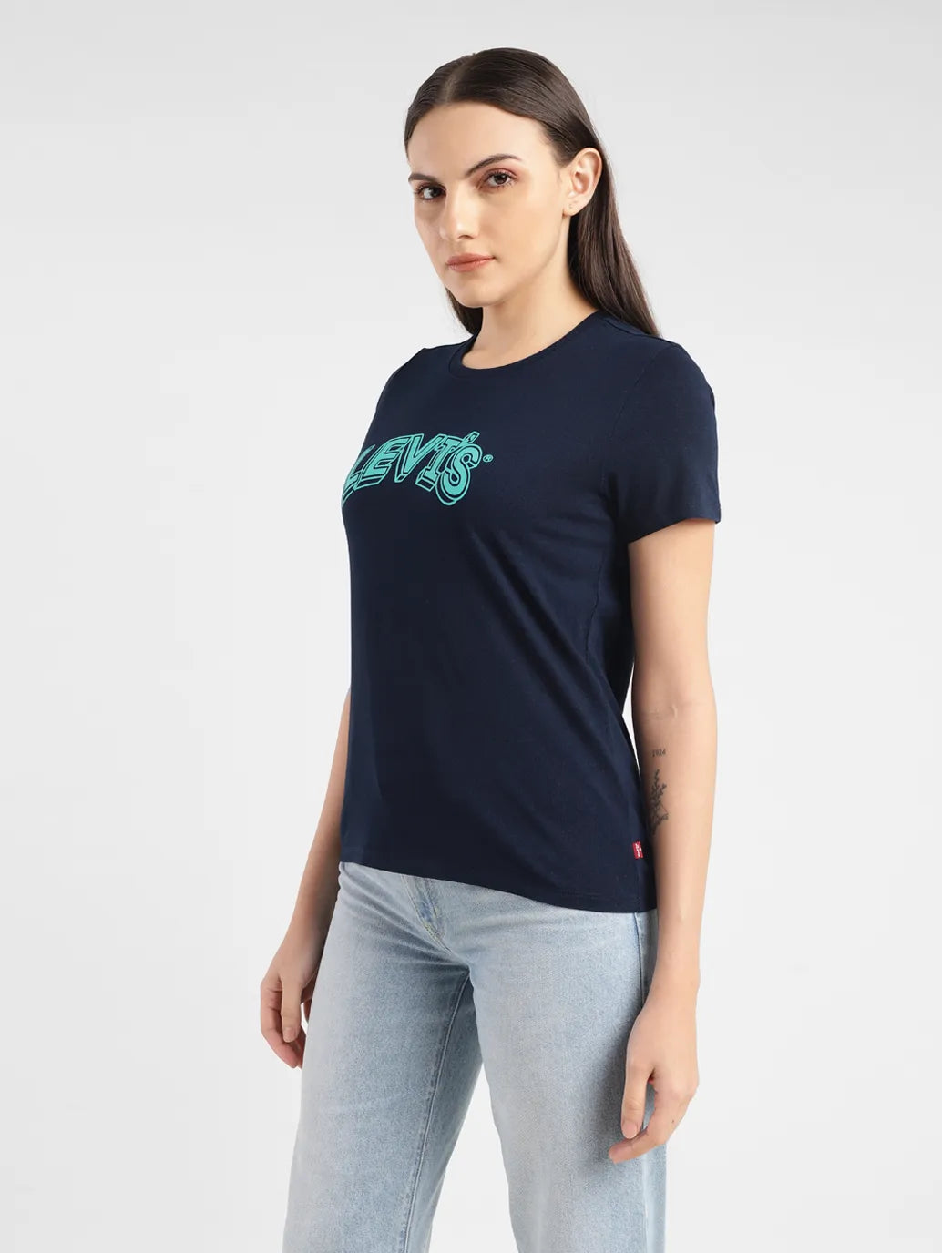 Women's Brand Logo Crew Neck T-shirt - 8a211eaf-5e02-4d7b-800b-0e2595131c0b View