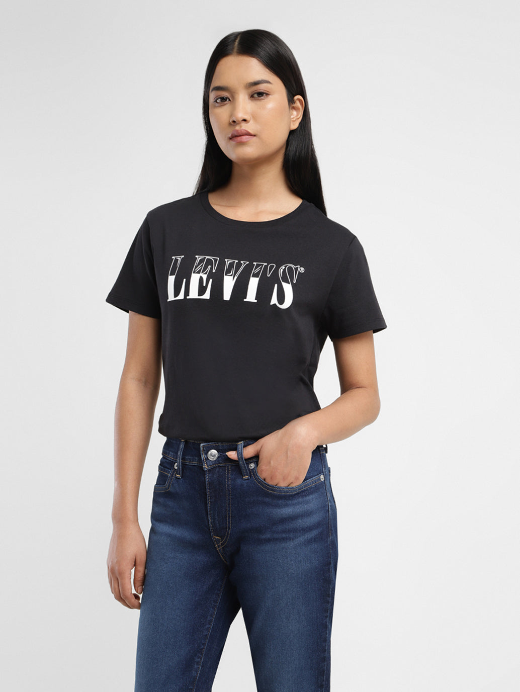 Women's Brand Logo Crew Neck T-shirt - 756d6edd-7dab-4016-ba02-3f318f5e1a19 View
