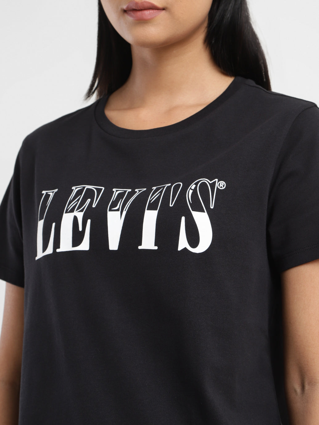 Women's Brand Logo Crew Neck T-shirt - 2fafc551-78c9-46ab-a6be-b292f963b6e7 View