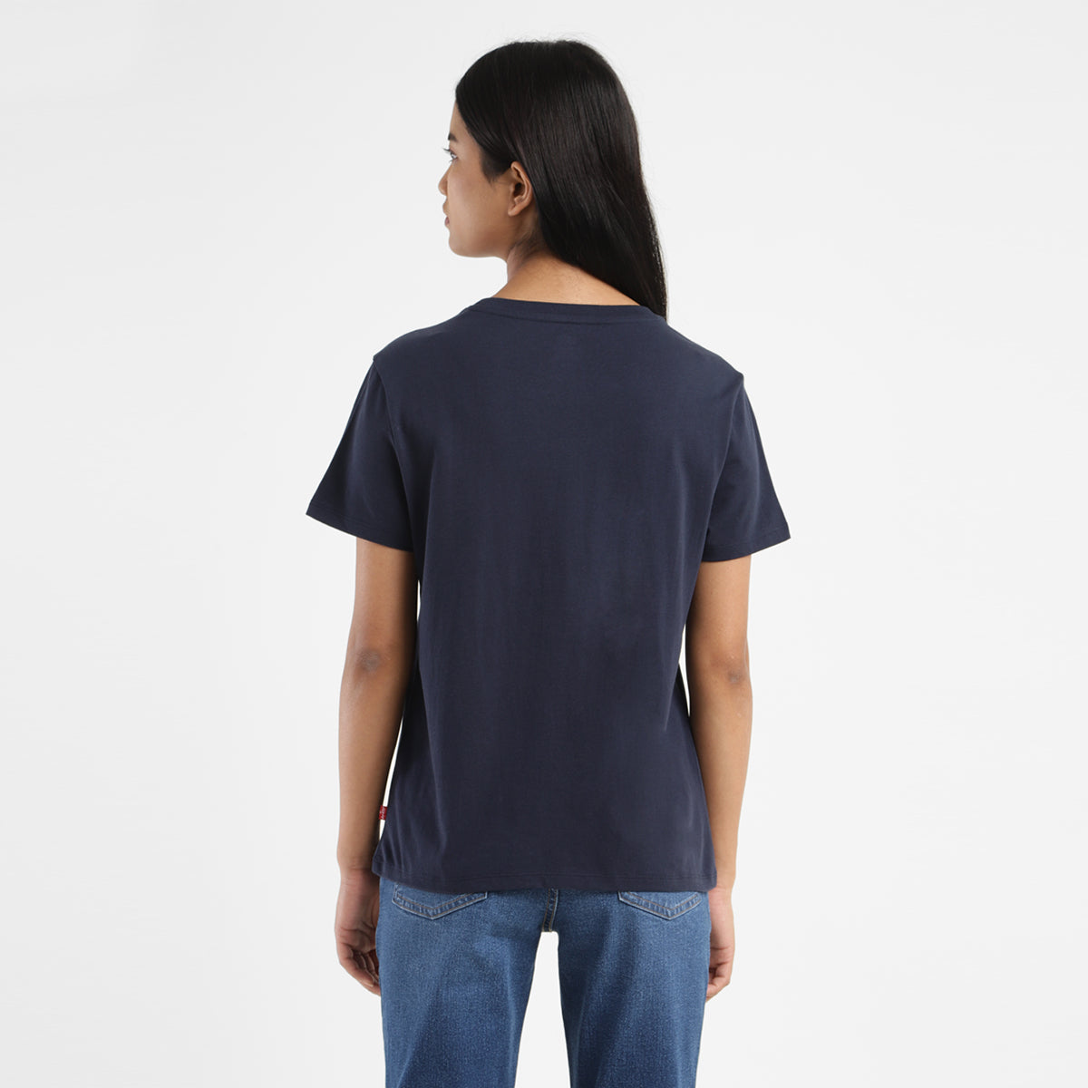 Women's Brand Logo Crew Neck T-shirt - Back View