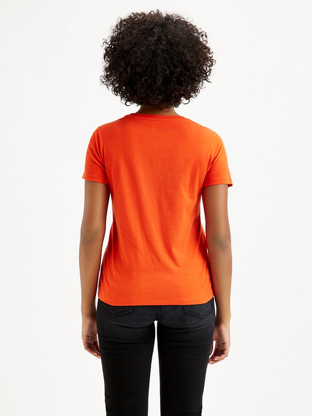 Women's Brand Logo Regular Fit T-Shirt - Back View