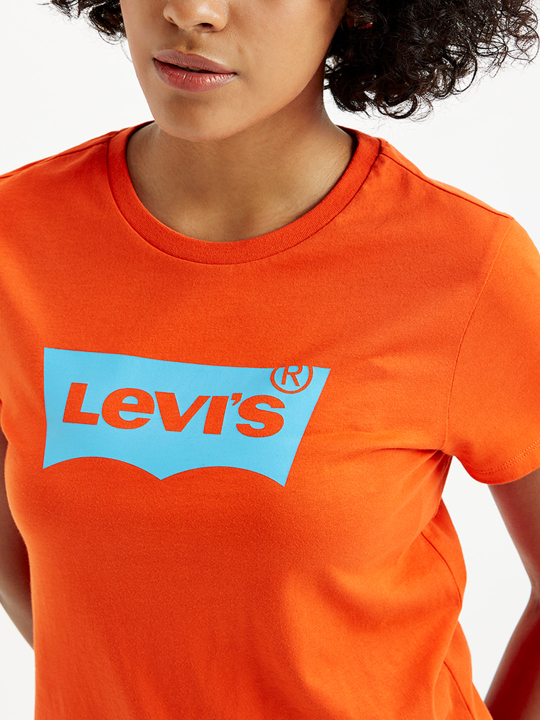 Women's Brand Logo Regular Fit T-Shirt - Detail View