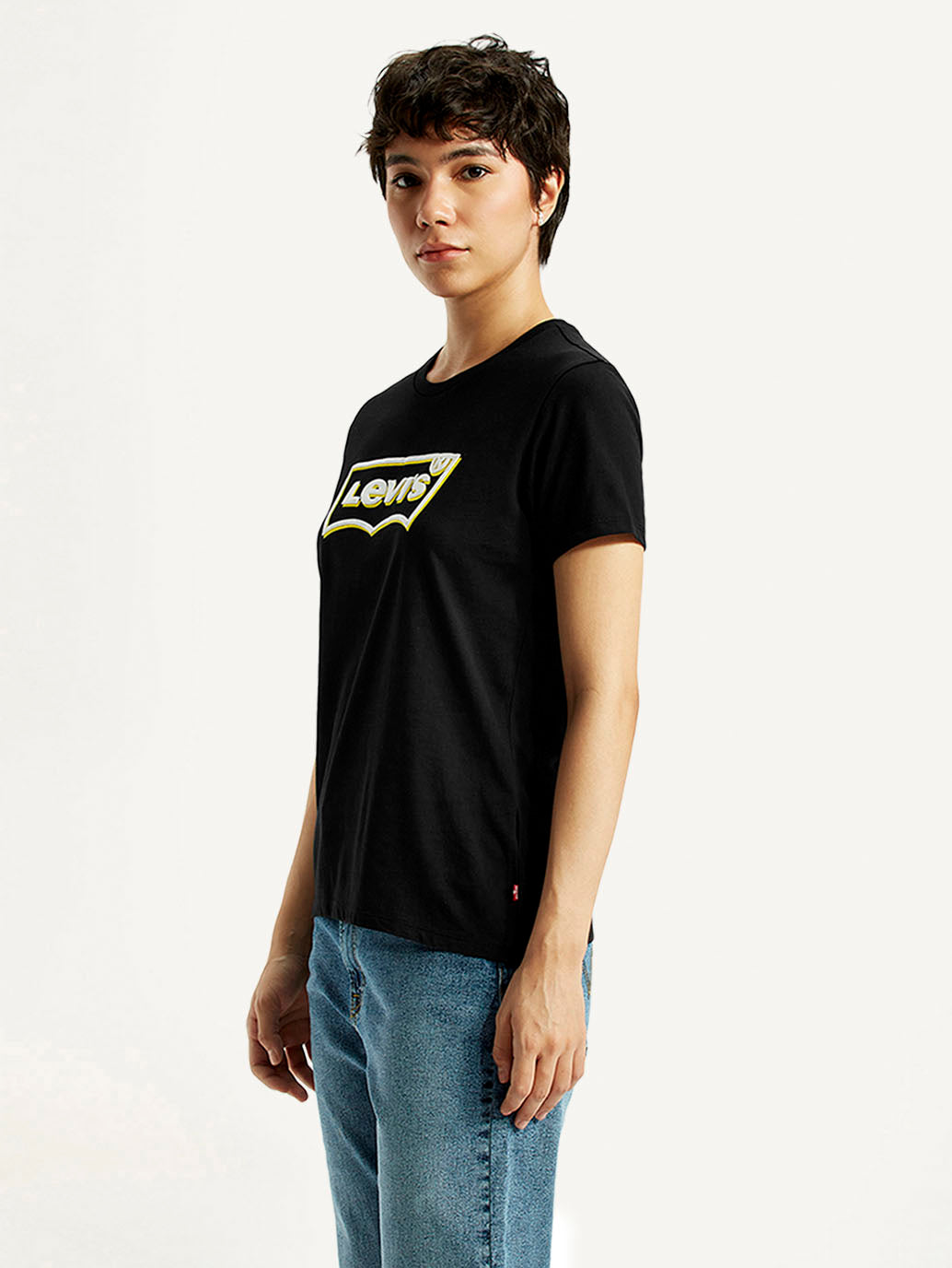 Women's Typography Regular Fit T-Shirt - Side View