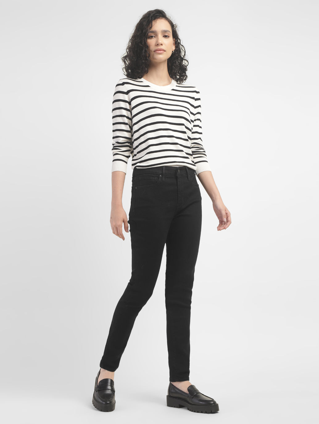 Women's 721 Black Skinny Fit High Rise Jeans - 792ee7ca-30dc-4271-a075-f44bd90fc23b View