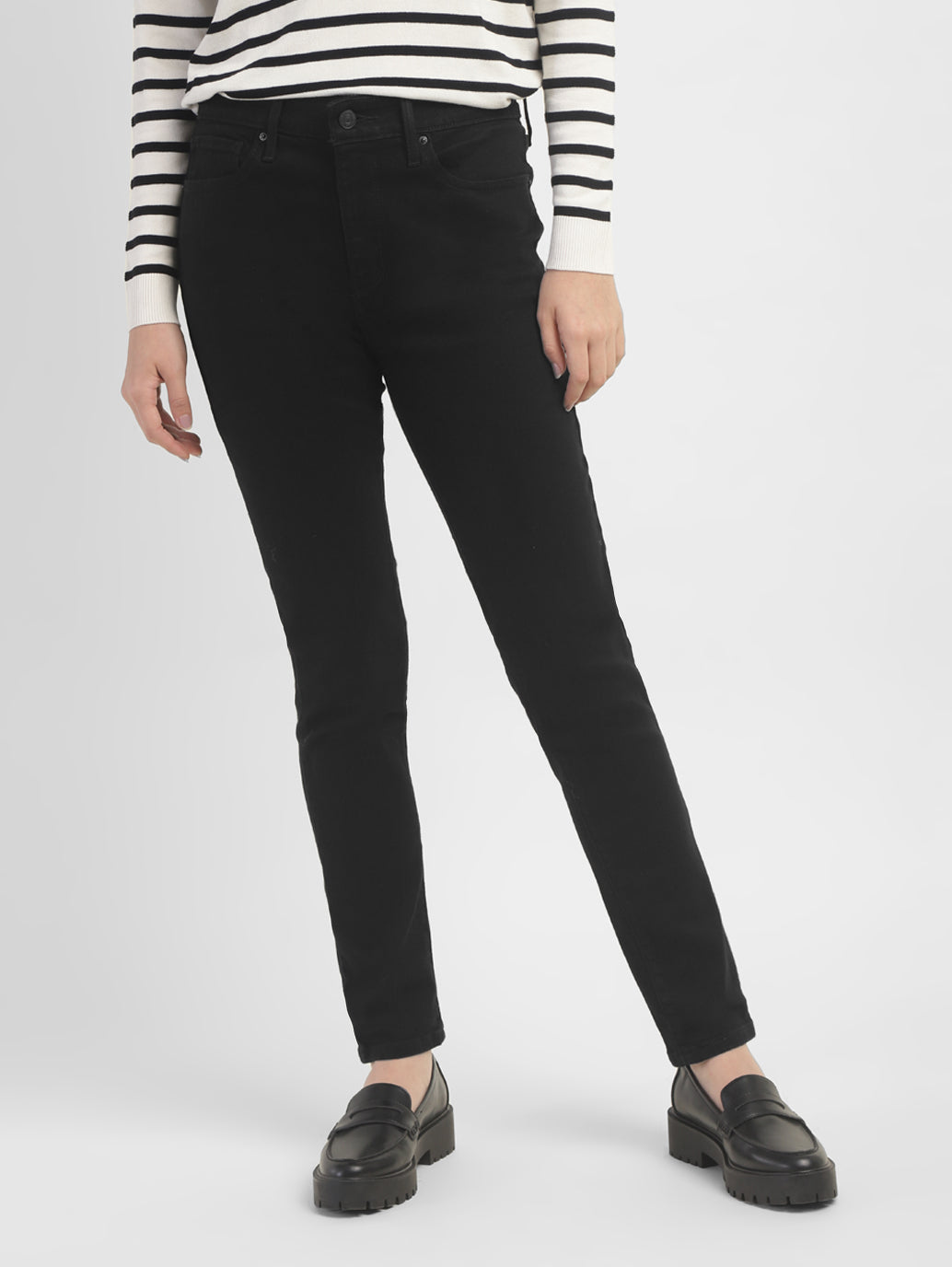 Women's 721 Black Skinny Fit High Rise Jeans - 2e02af30-0221-4e07-9c4a-d68605b5327b View