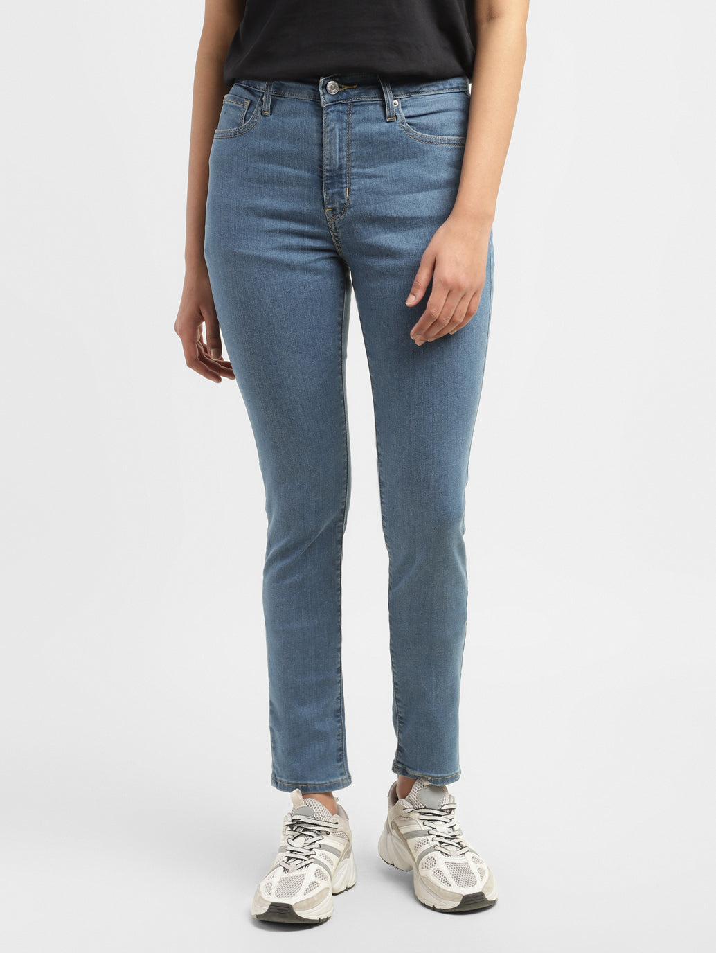 Women's 721 Blue Skinny Fit High Rise Jeans - 6bc37c3a-ec84-4888-91d1-62a6f78b42cd View