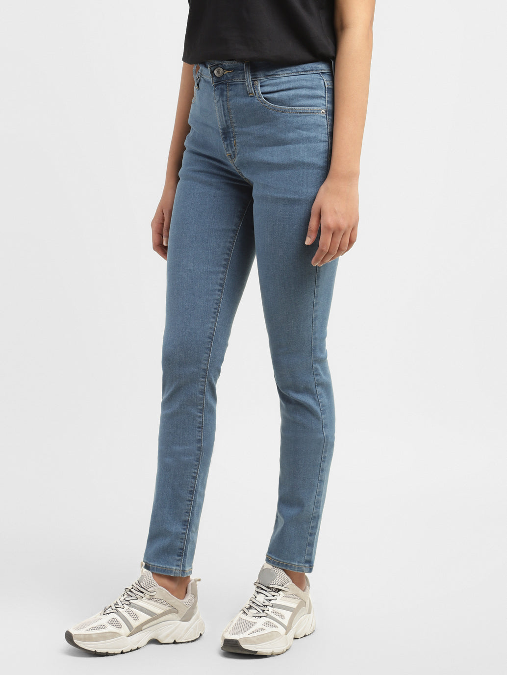 Women's 721 Blue Skinny Fit High Rise Jeans - 34c98f5c-7dad-4ca1-a69e-968103ee7673 View