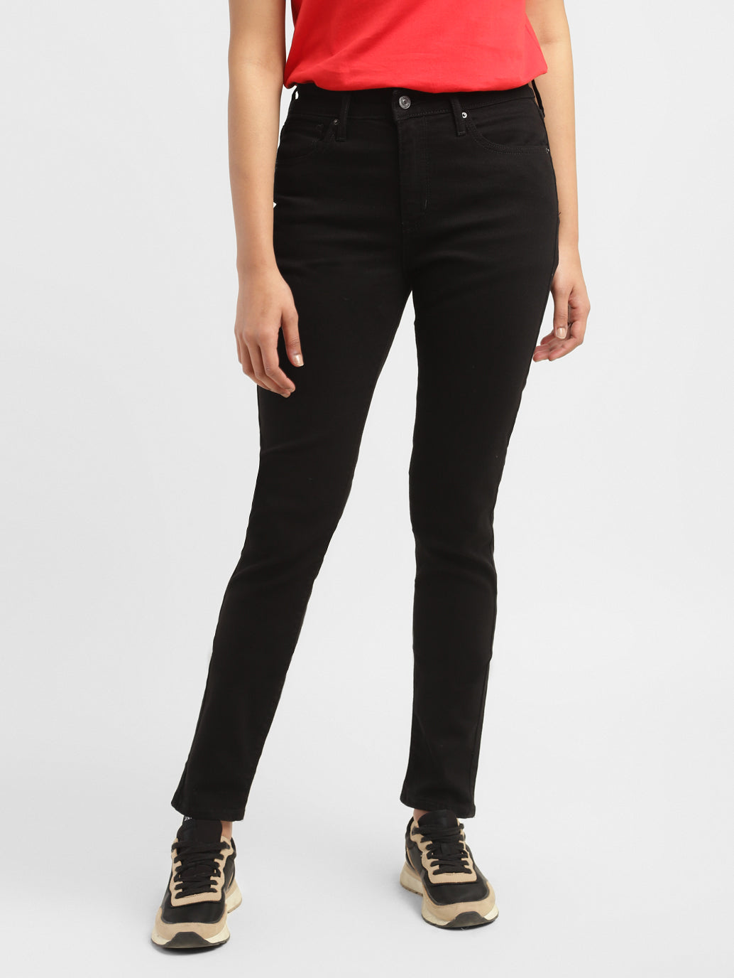 Women's 721 Black Skinny Fit High Rise Jeans - 773bb1d9-8f98-4dfe-bc8b-73c304072177 View