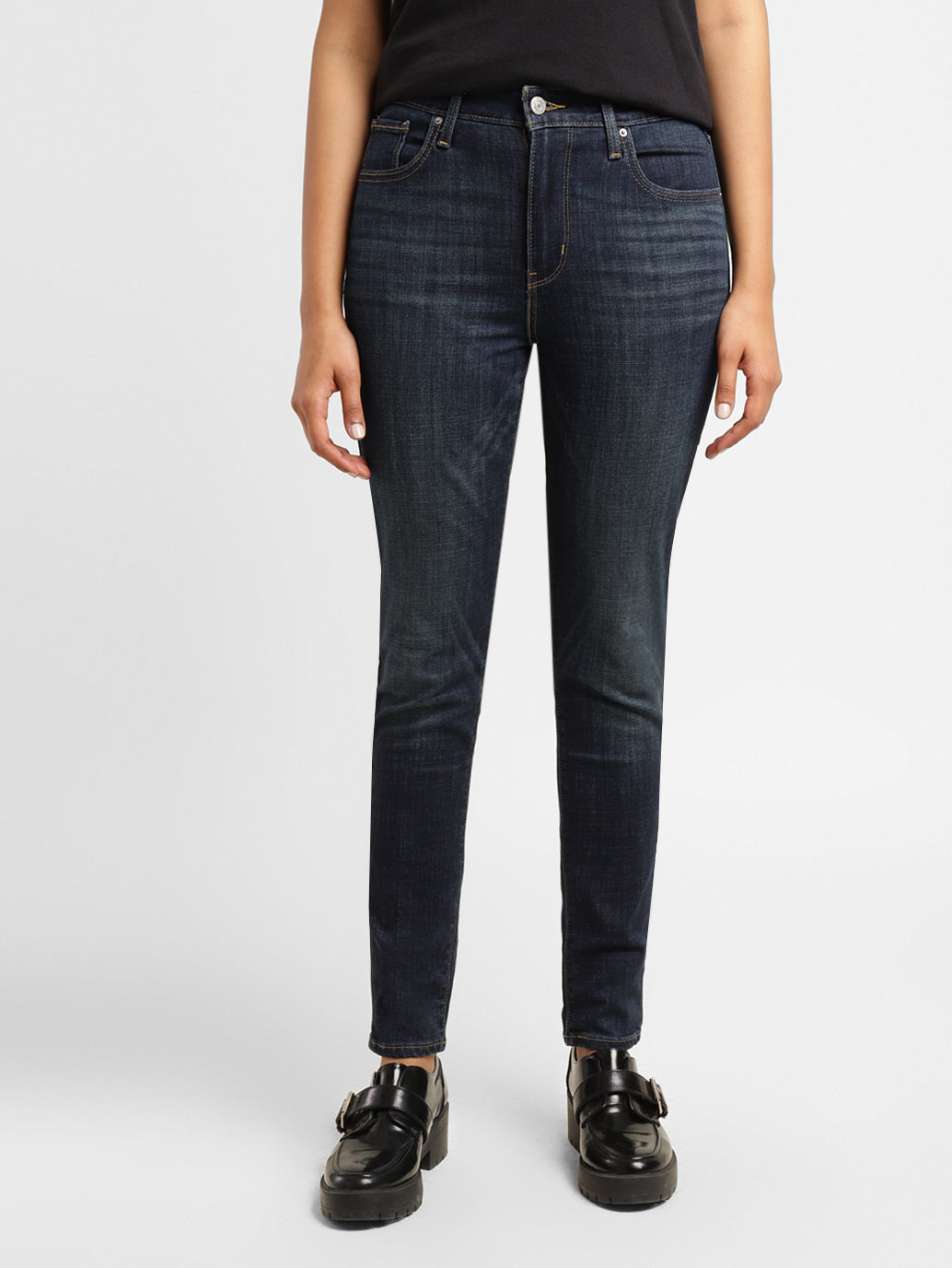 Women's 721 Blue Skinny Fit High Rise Jeans - a8c36c5e-e545-4ceb-9008-4618cdc0fe97 View