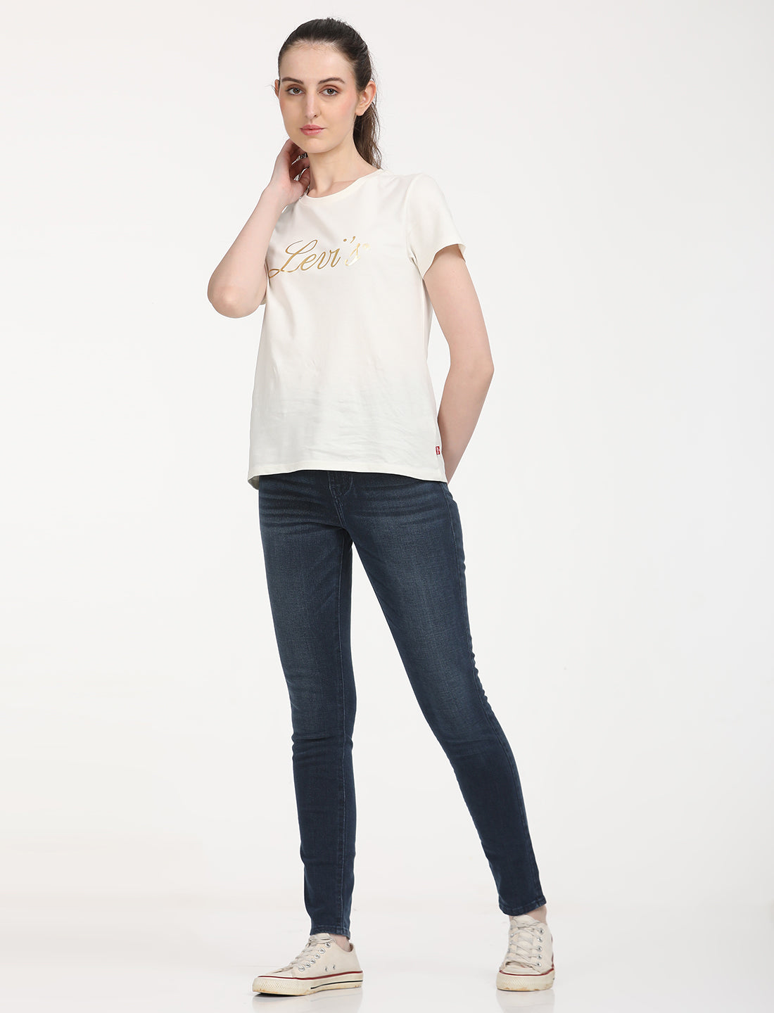 Women's 721 Navy Blue Skinny Fit High Rise Jeans