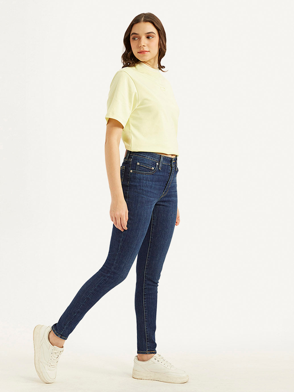 Women's 721 Blue Skinny Fit High Rise Jeans - b137e69b-75aa-412c-925a-c91e1c3f0a5d View