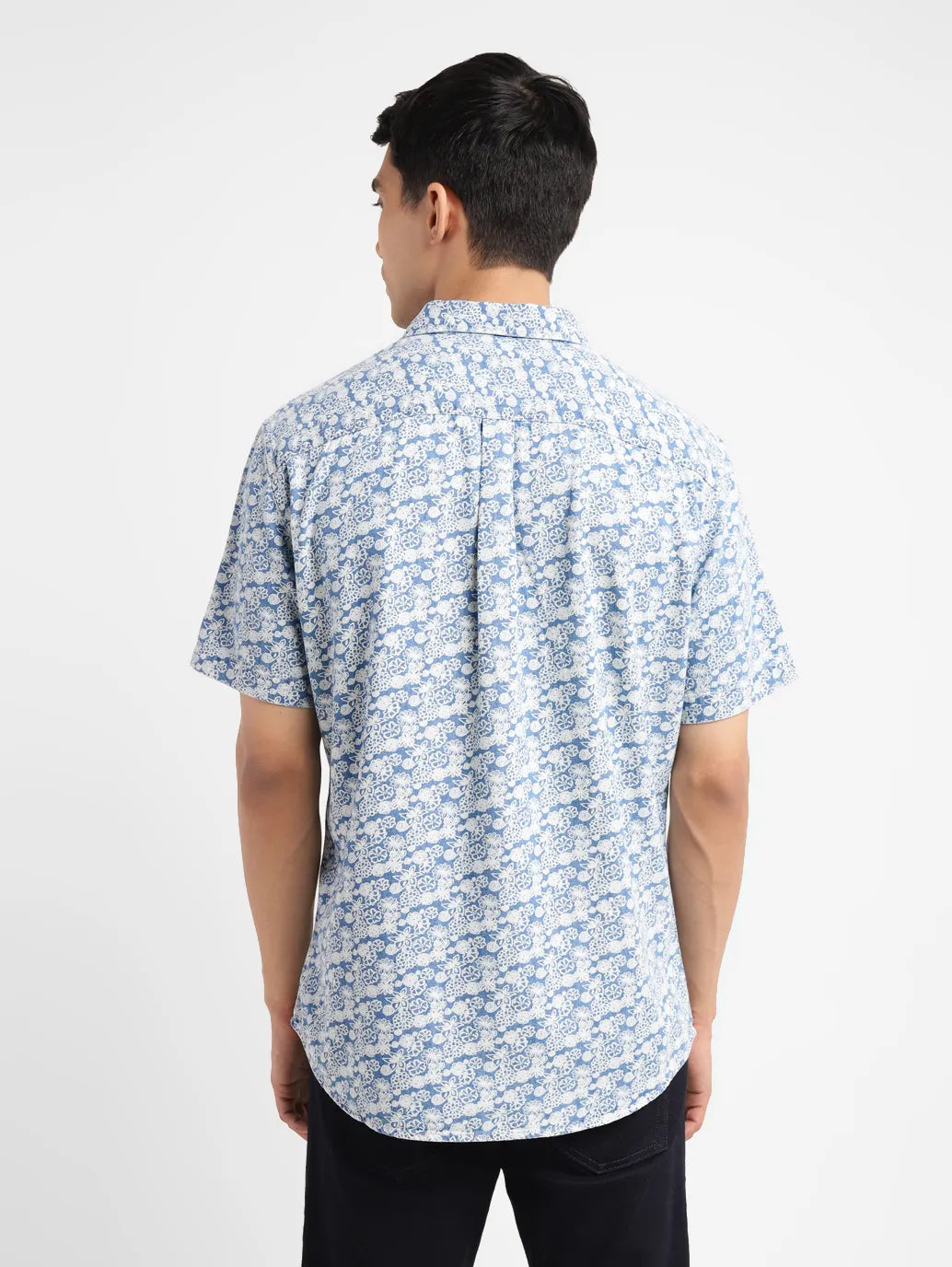 Men's Floral Print Slim Fit Shirt - cf4b27ef-a7d7-43df-aea7-2712f24586ad View