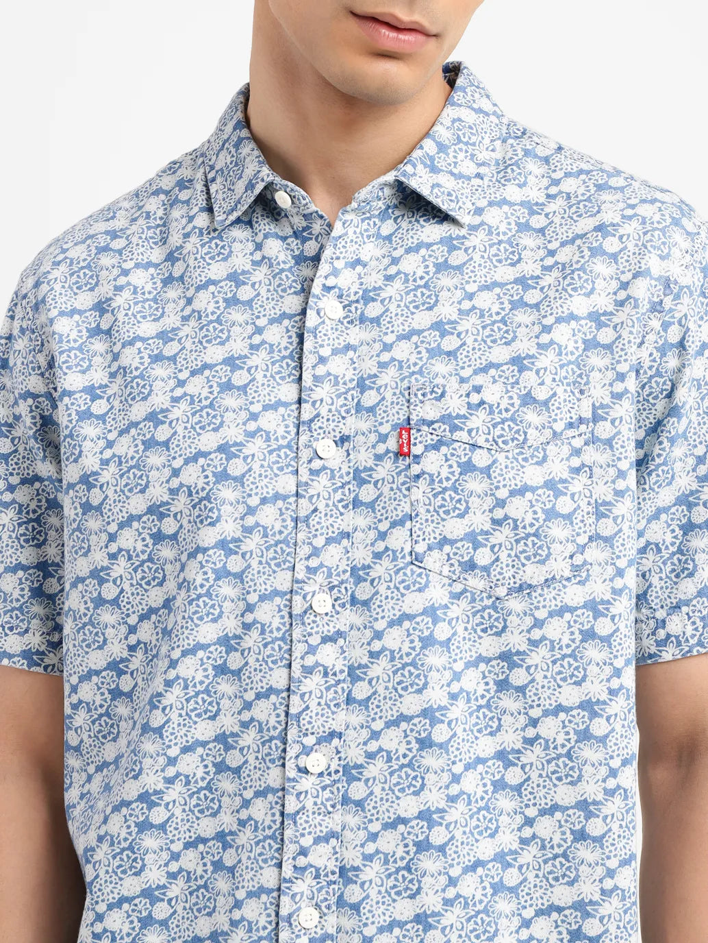 Men's Floral Print Slim Fit Shirt - a2f78a01-95e0-4f15-aef0-76a157933f37 View