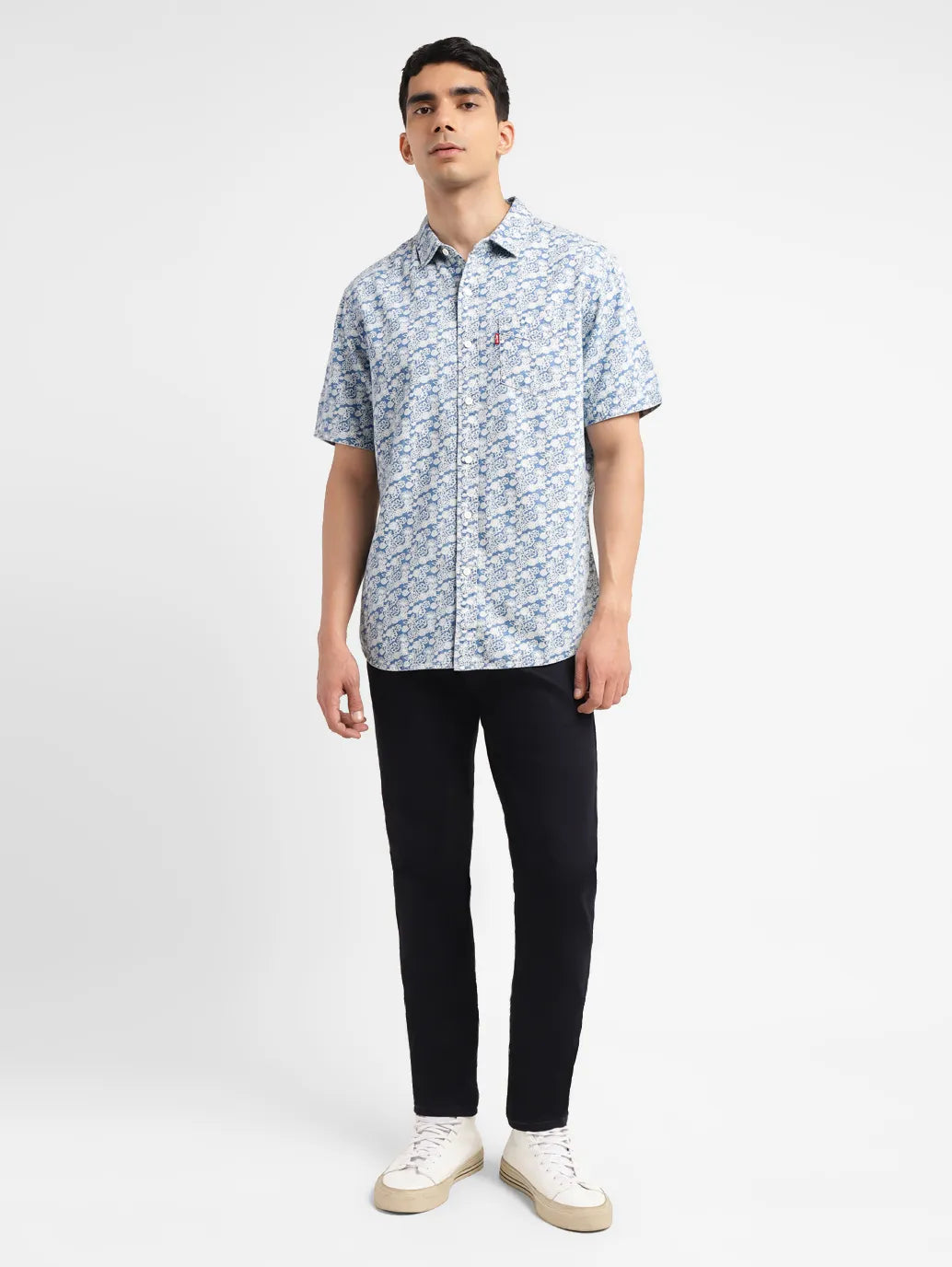 Men's Floral Print Slim Fit Shirt - 28be1c66-ab0c-4aab-85cf-7979a05910c4 View