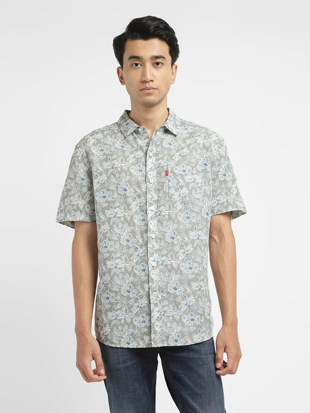 Men's Floral Print Slim Fit Shirt - 722d2a06-e69b-4f2f-84c3-f4fc619f8373 View