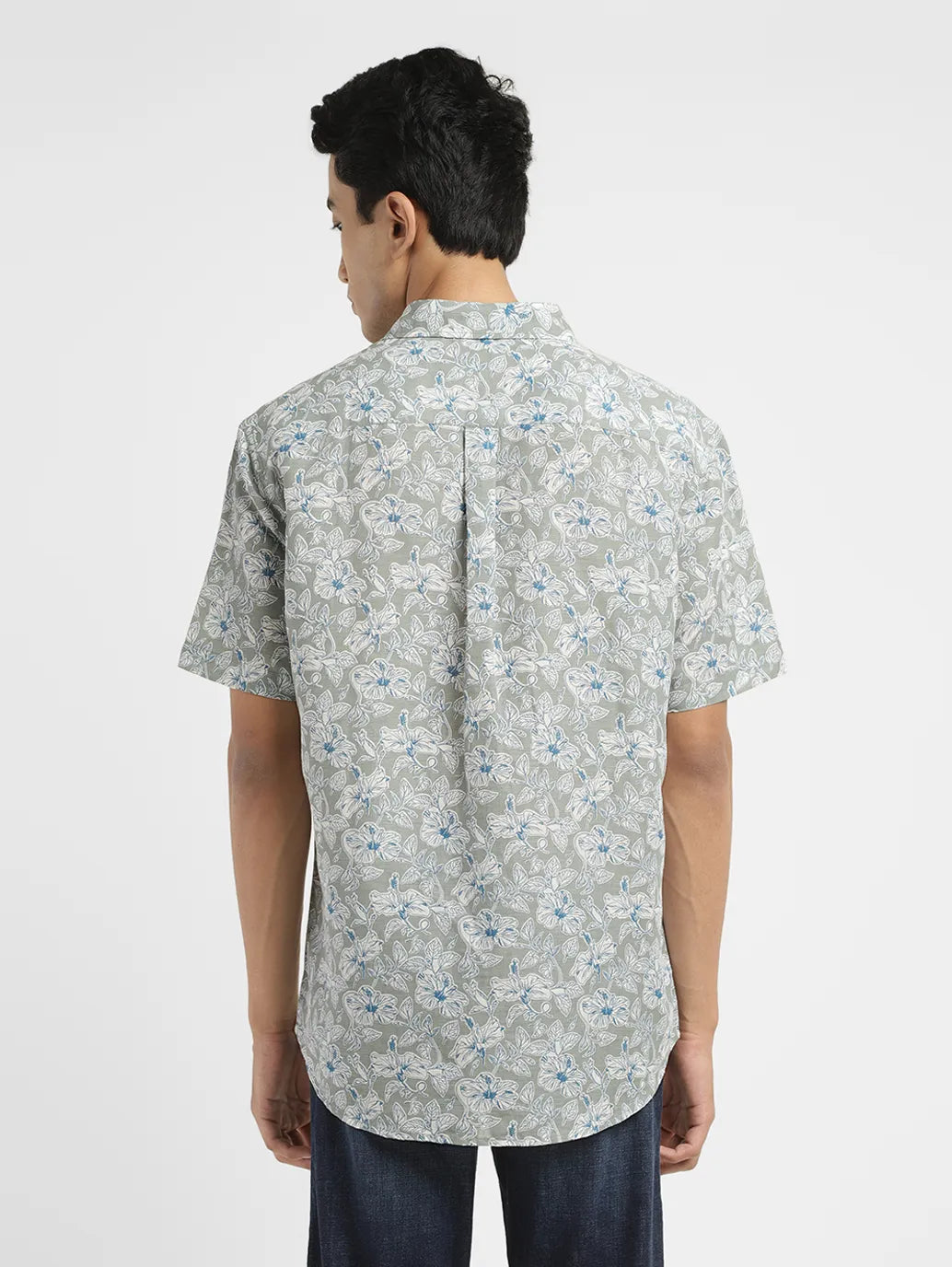 Men's Floral Print Slim Fit Shirt - ab1466e2-dd8c-4ee9-b12c-d79571c70315 View
