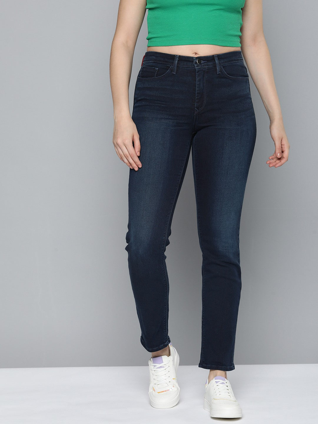 Women's Redloop 312 Blue Straight Fit Mid Rise Jeans - 2b47b06b-2a25-4eb3-9c04-754a99aa85e31710924466542-Levis-Women-Jeans-7721710924466035-2 View