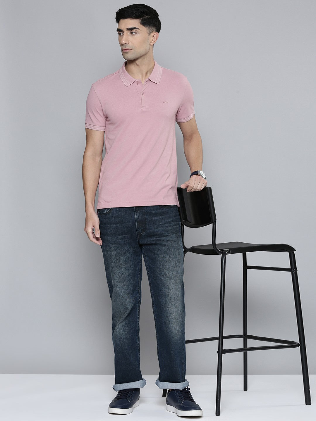 Men's Solid Slim Fit Polo T-shirt - 309abac0-6228-4bc6-bd6c-fdf16940ae541743490264553-Levis-Polo-Collar-Slim-Fit-T-shirt-9701743490264187-5 View