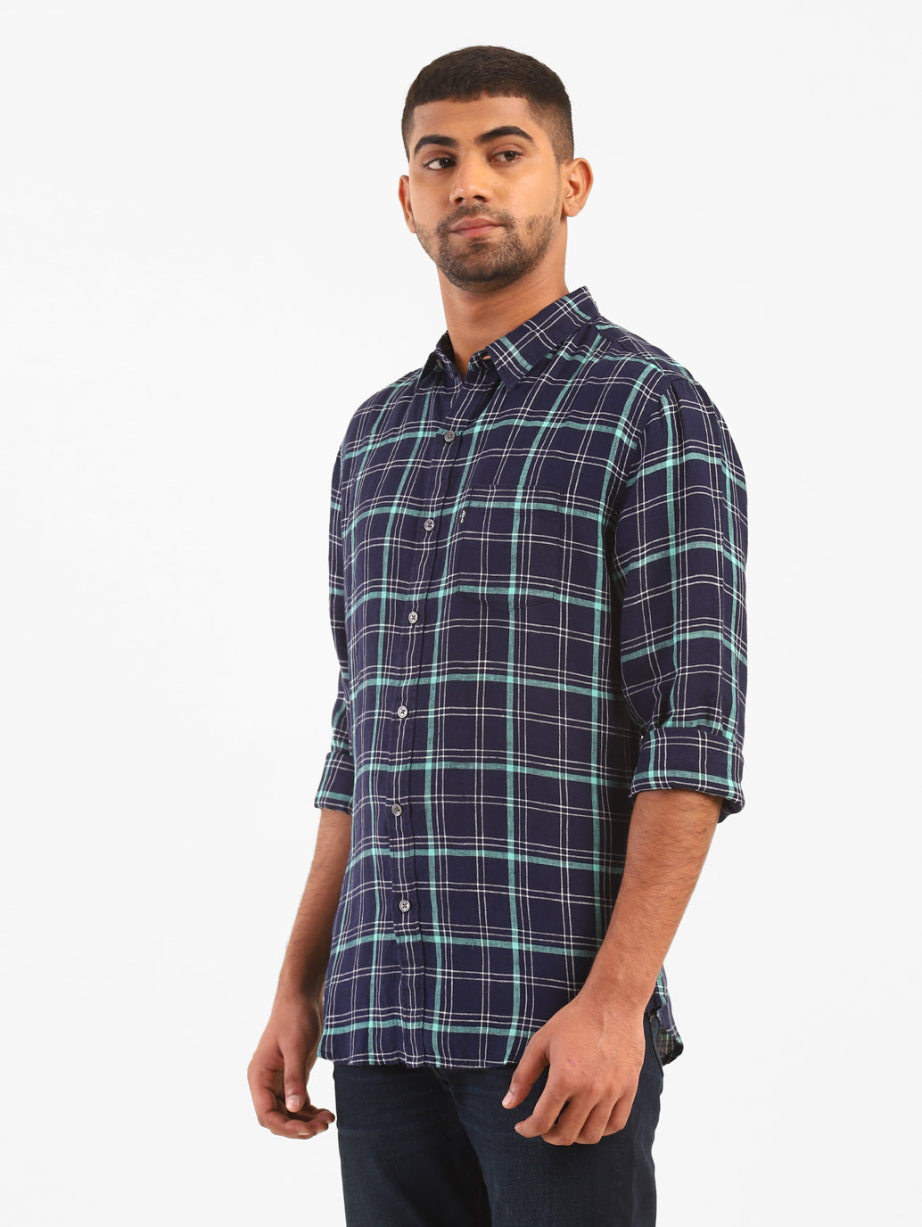 Men's Checkered Slim Fit Shirt - a707fa97-8c93-430b-8221-3387e868611b View