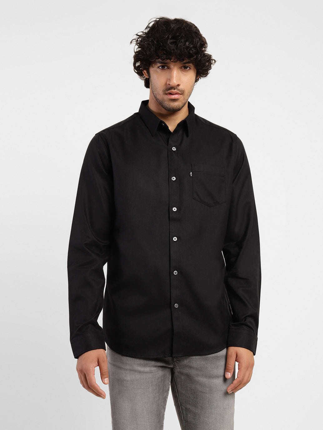 Men's Solid Spread Collar Shirt - e124f347-45cb-4444-a6f9-97ce04053679 View