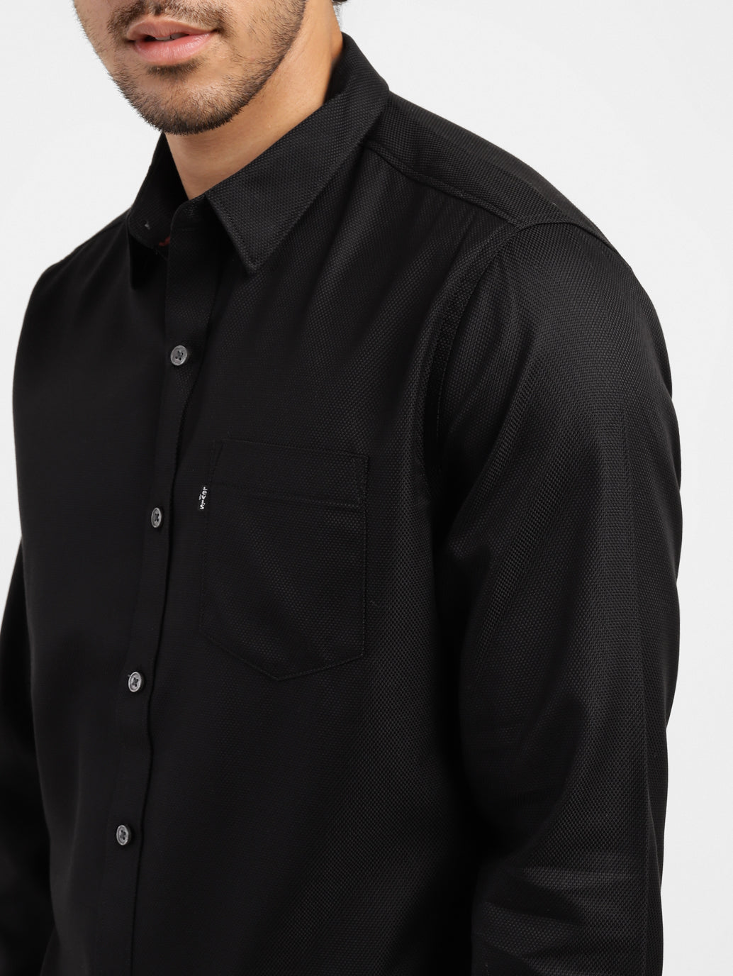 Men's Solid Spread Collar Shirt - b0d67764-733b-407f-9b47-1506ebb959c9 View