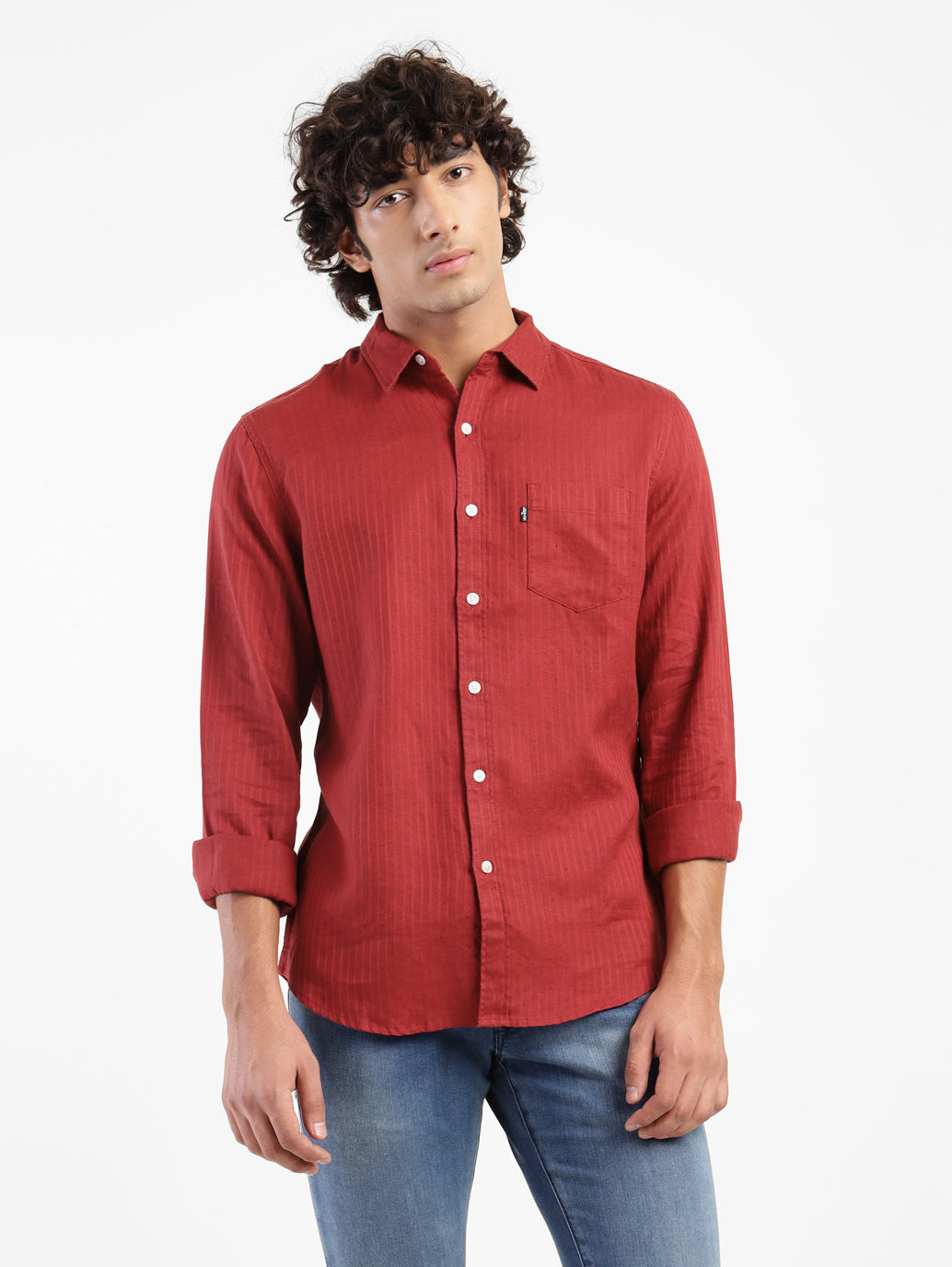 Men's Self Designed Relaxed Fit Shirt - 8c321fe8-8e8a-4f91-aaf3-53546720684e View