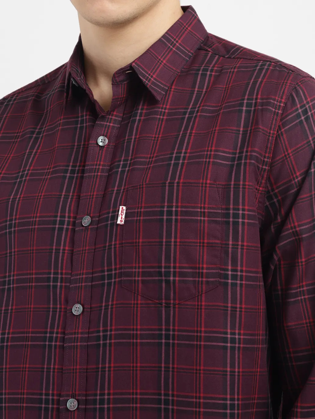 Men's Redloop Checkered Slim Fit Shirt - cc052ffe-1284-4109-a77d-25f51472ff11 View