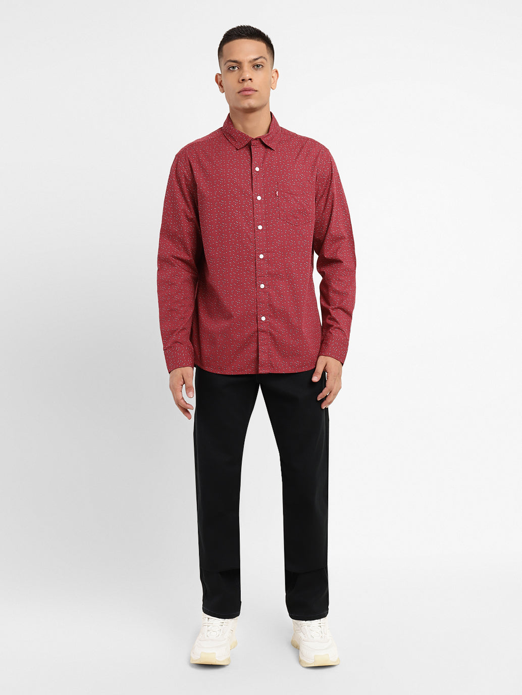 Men's Geometric Print Slim Fit Shirt - a2003d59-8d7c-49e5-803a-c70742aa919c View