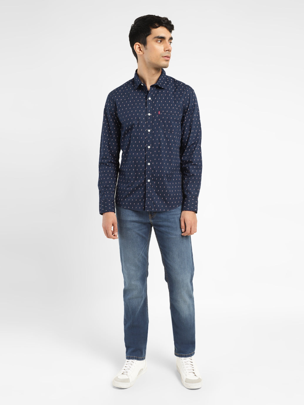 Men's Printed Slim Fit Shirt - bf71b15a-223f-4701-8fd9-37f2787e23c6 View