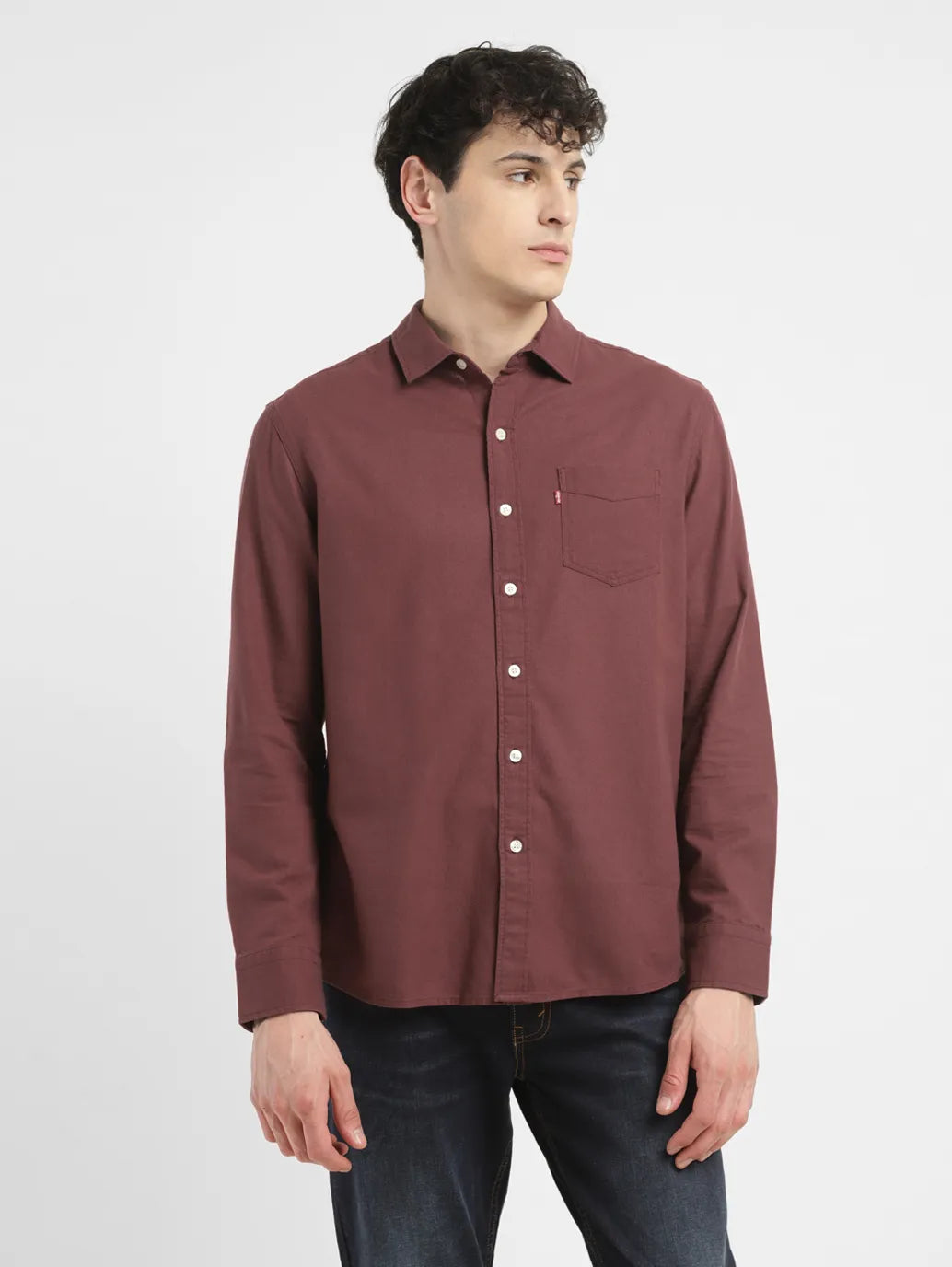 Men's Solid Slim Fit Shirt - 6971db2b-8358-44c0-b927-3a8def2a0e41 View