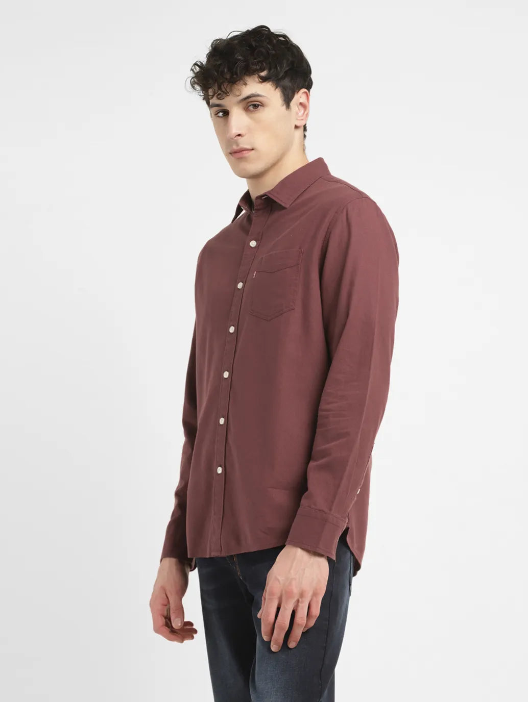 Men's Solid Slim Fit Shirt - d7b56b48-1c35-490d-b7b9-713481474e05 View