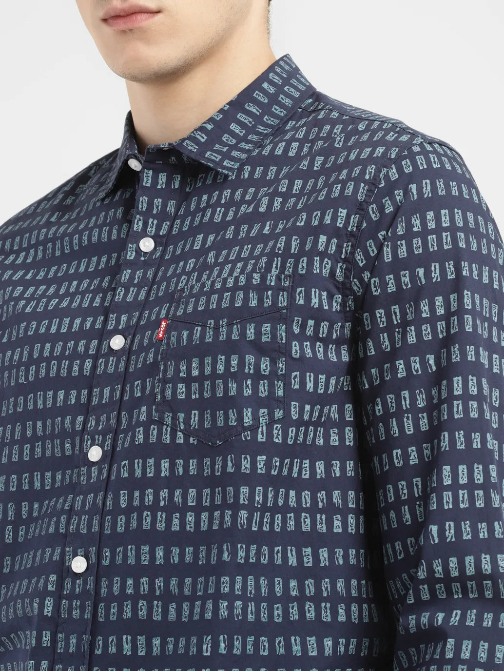 Men's Print Slim Fit Shirt - 08b4d24f-b1a5-4e27-ac0d-95b5d091f544 View