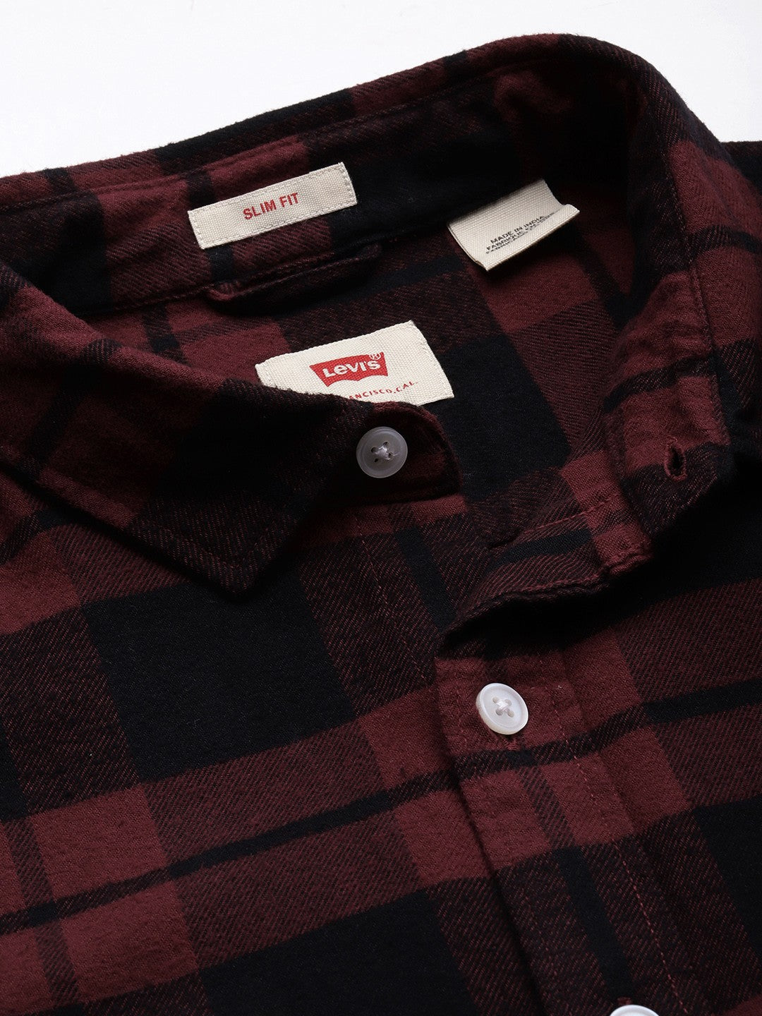 Men's Checkered Slim Fit Shirt - 2 View