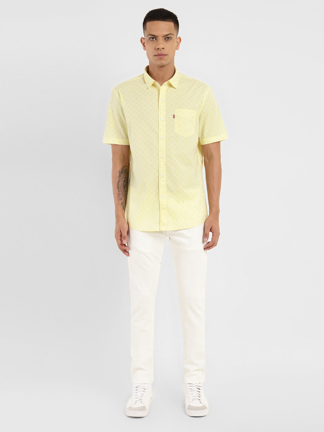 Men's Geometric Print Slim Fit Shirt - 73d5eab1-49d5-43ce-b76c-3f06b6d09dcf View
