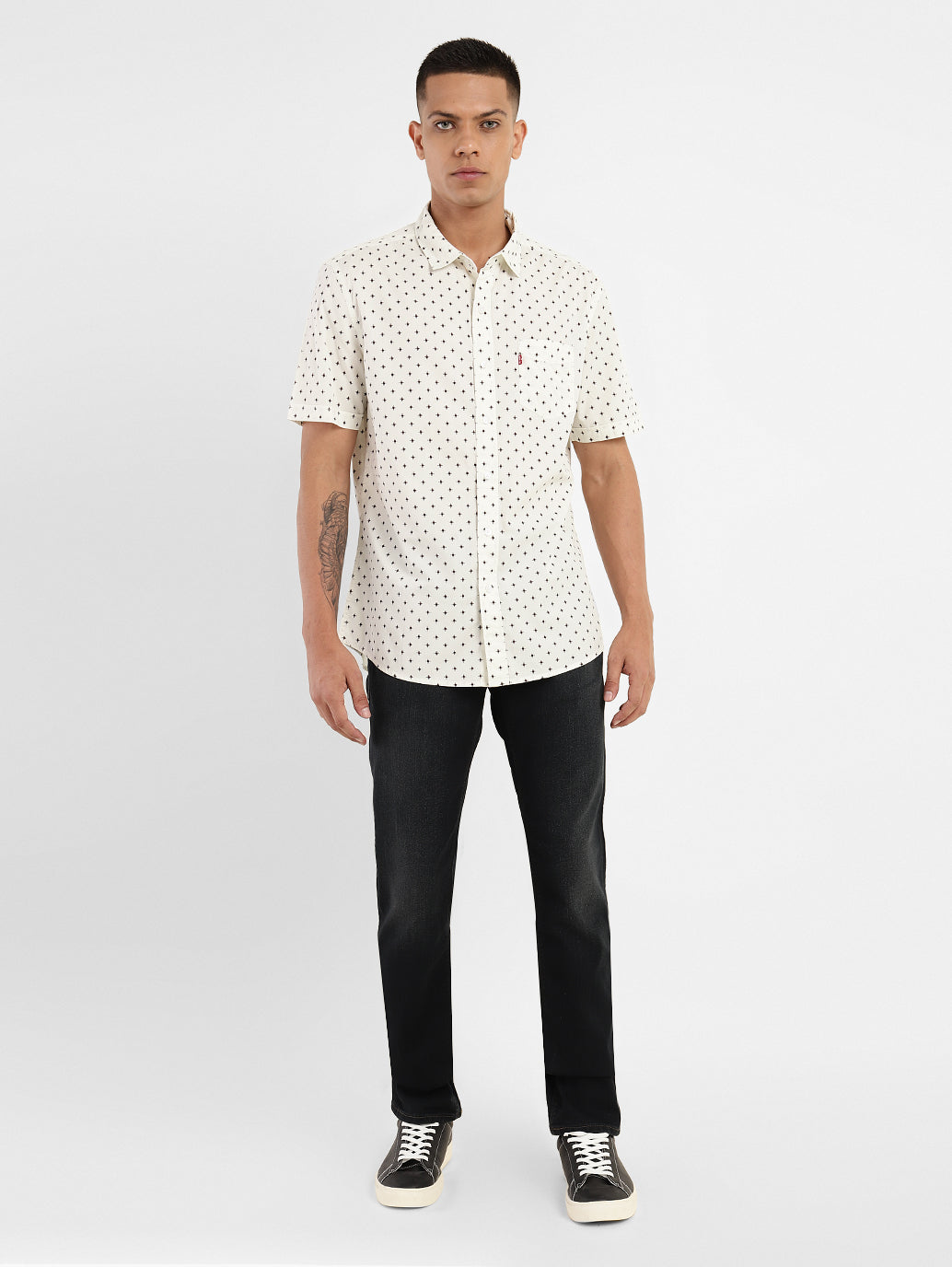 Men's Geometric Print Slim Fit Shirt - cde885f7-e25d-4a8e-bba7-4404e8960ac7 View