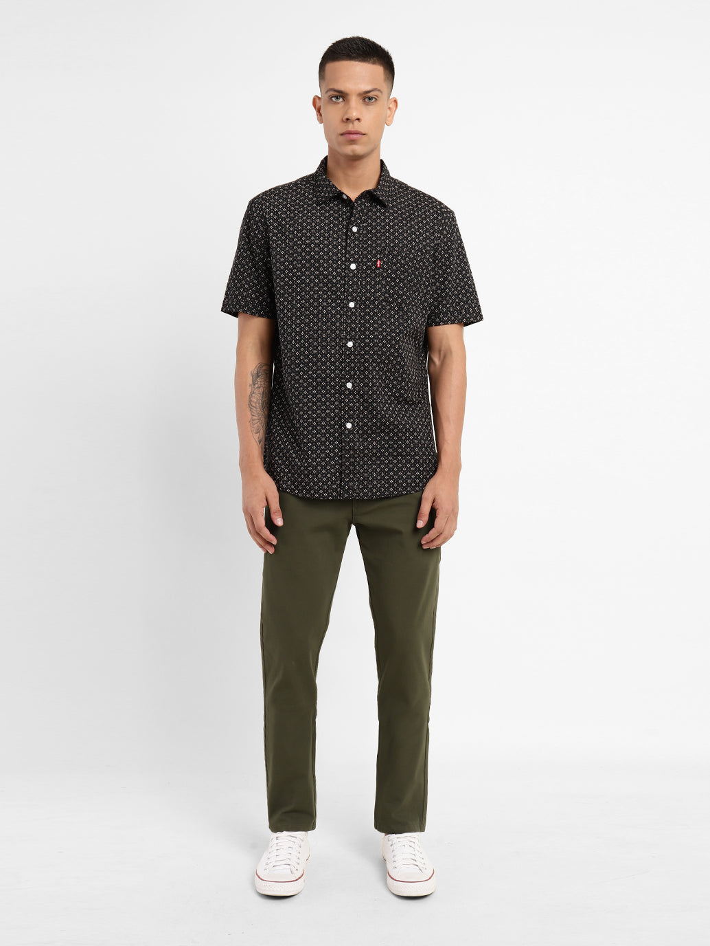 Men's Geometric Print Slim Fit Shirt - 941b2bde-f952-4f0f-9e6c-ebfa95b34fa2 View