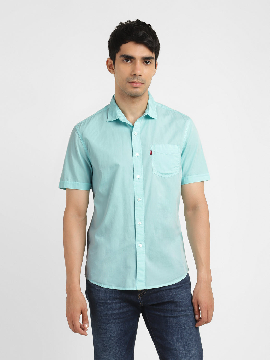 Men's Brand Logo Slim Fit Shirt - d3fbe77d-2017-4934-aed4-343b6a487f8e View