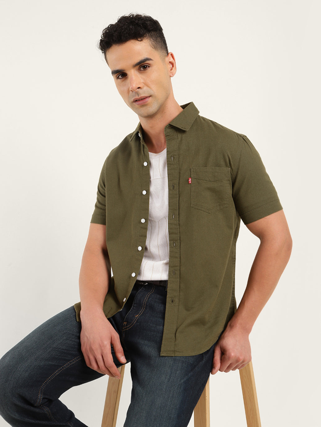 Men's Solid Slim Fit Shirt - Styleshot View