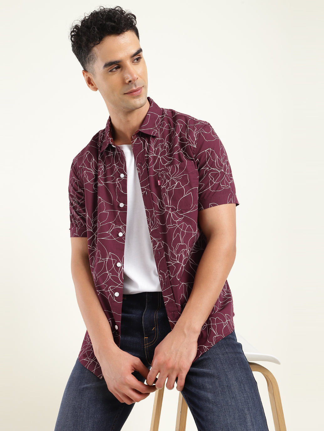 Men's All Over Printed Slim Fit Shirt - Styleshot View