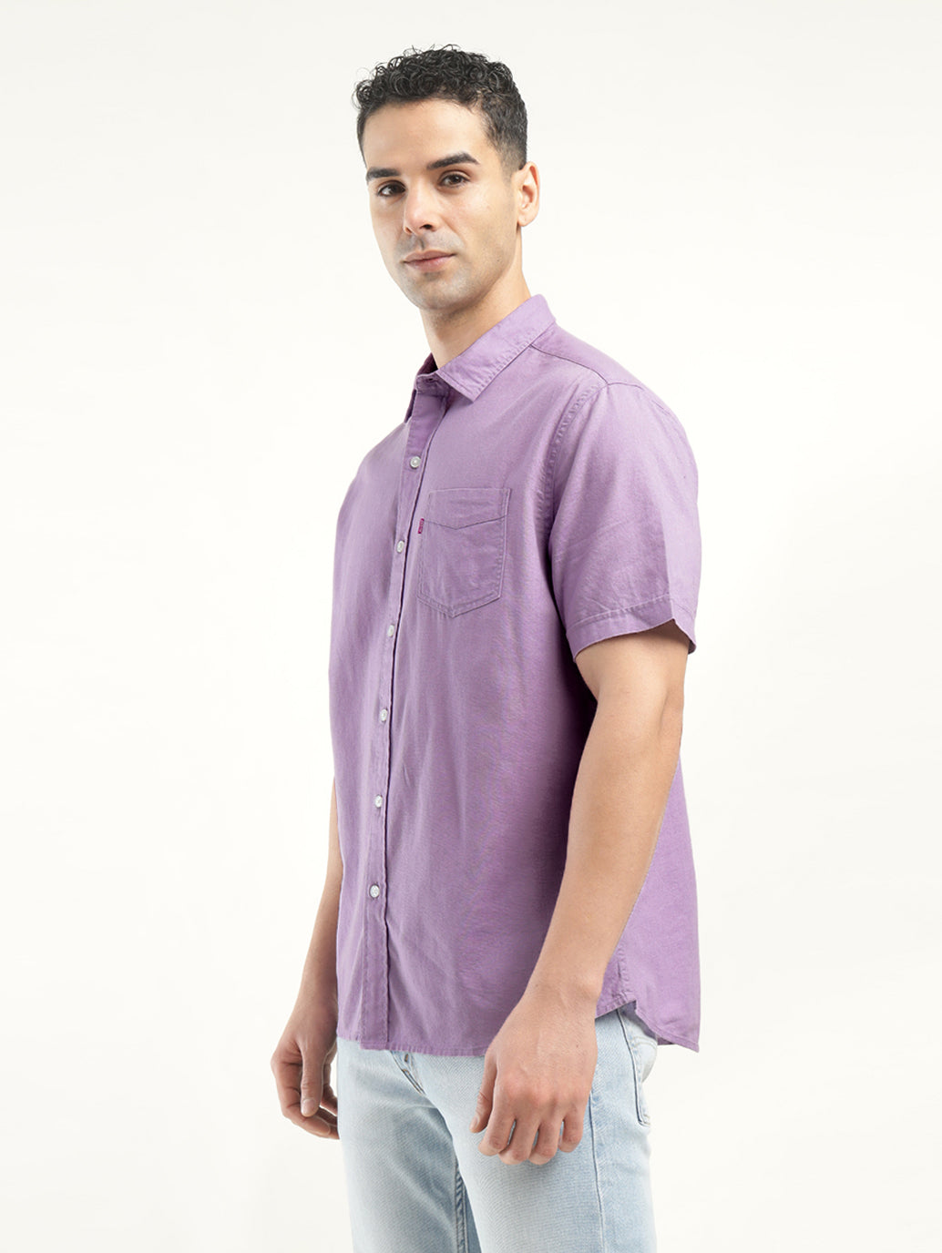 Men's Solid Slim Fit Shirt - 04Side View