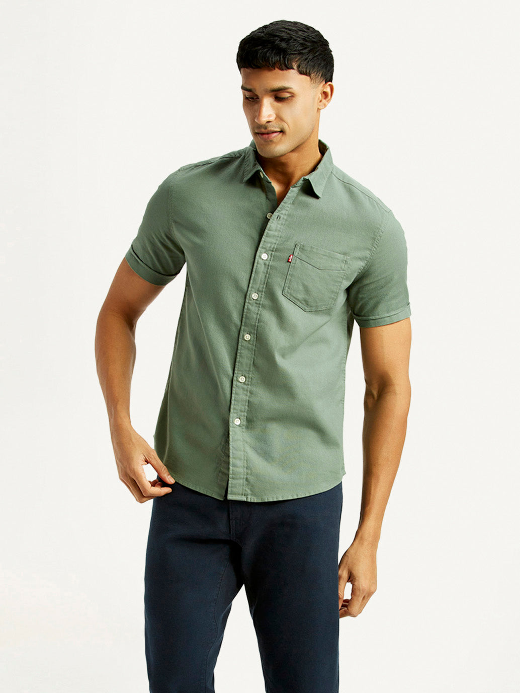 Men's Solid Slim Fit Shirt - Styleshot View
